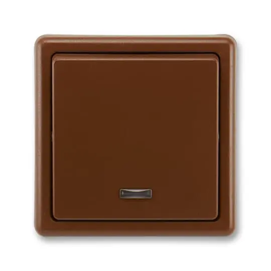 3553-21289 H3  Spínač jednopólový se signalizační doutnavkou, hnědá